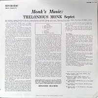 MONK'S MUSIC - THELONIOUS MONK - SEPTET