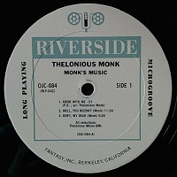 MONK'S MUSIC - THELONIOUS MONK - SEPTET