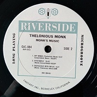 MONK'S MUSIC - THELONIOUS MONK - SEPTET
