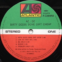 AC/DC - DIRTY DEEDS DONE DIRT CHEAP