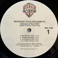 BLACK SABBATH – NEVER SAY DIE!