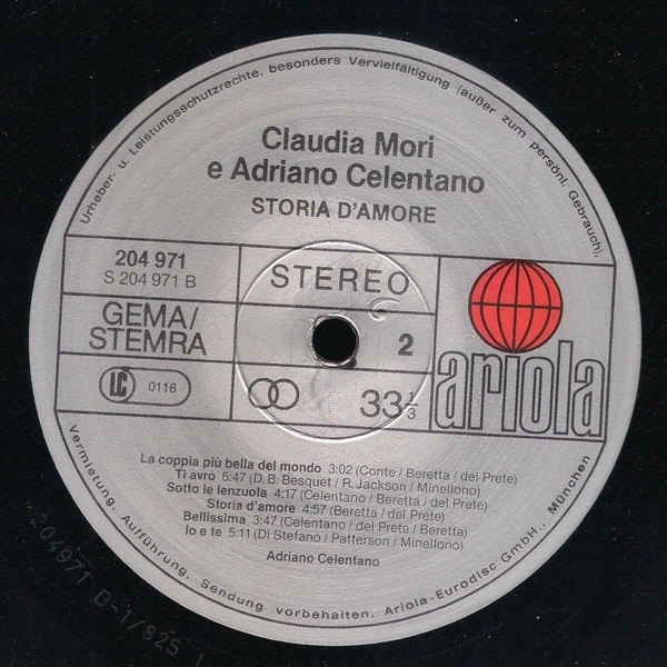 Claudia Mori & Adriano Celentano - STORIA D'AMORE