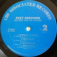 OZZY OSBOURNE – NO REST FOR THE WICKED